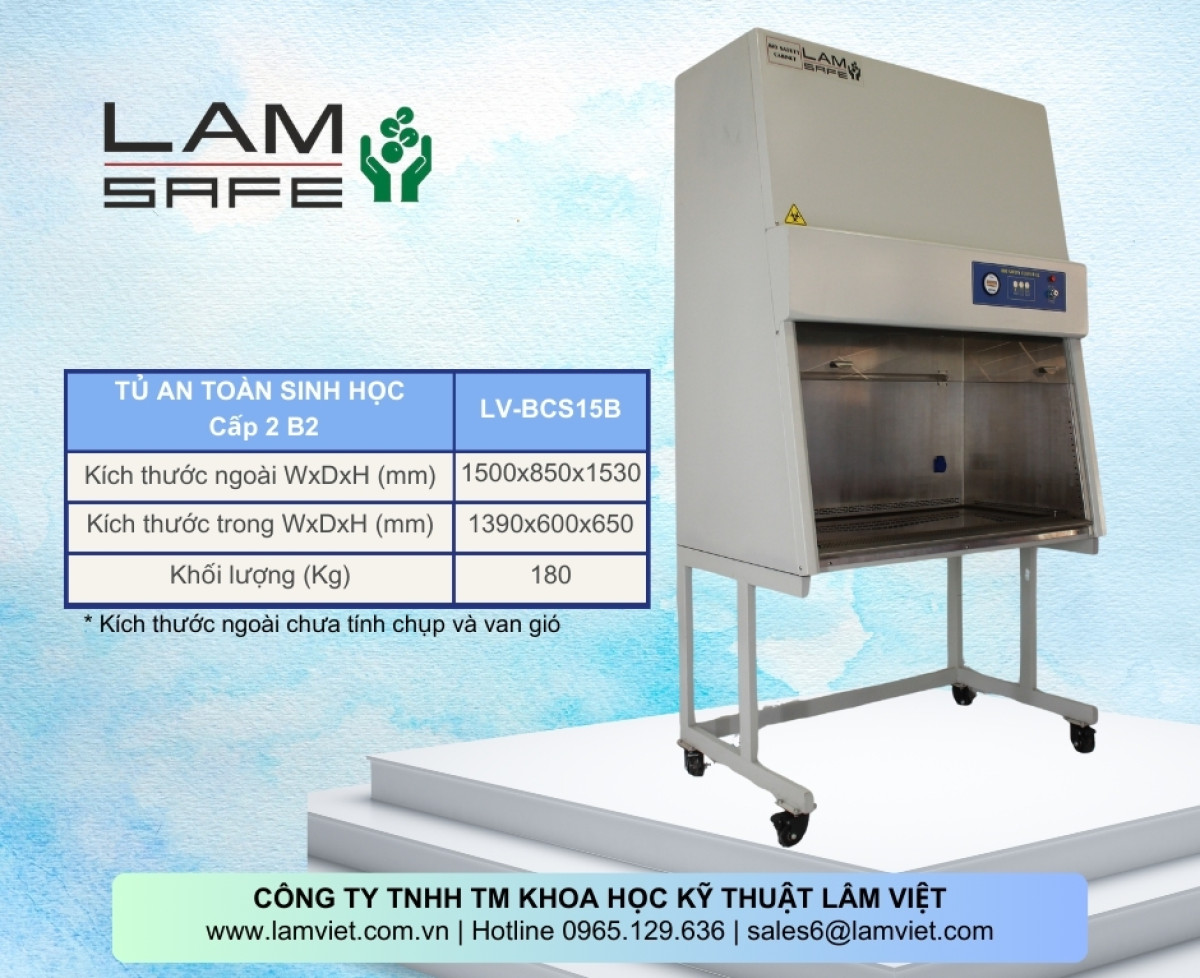 Tủ An Toàn Sinh Học Cấp 2 B2 -LAMSAFE