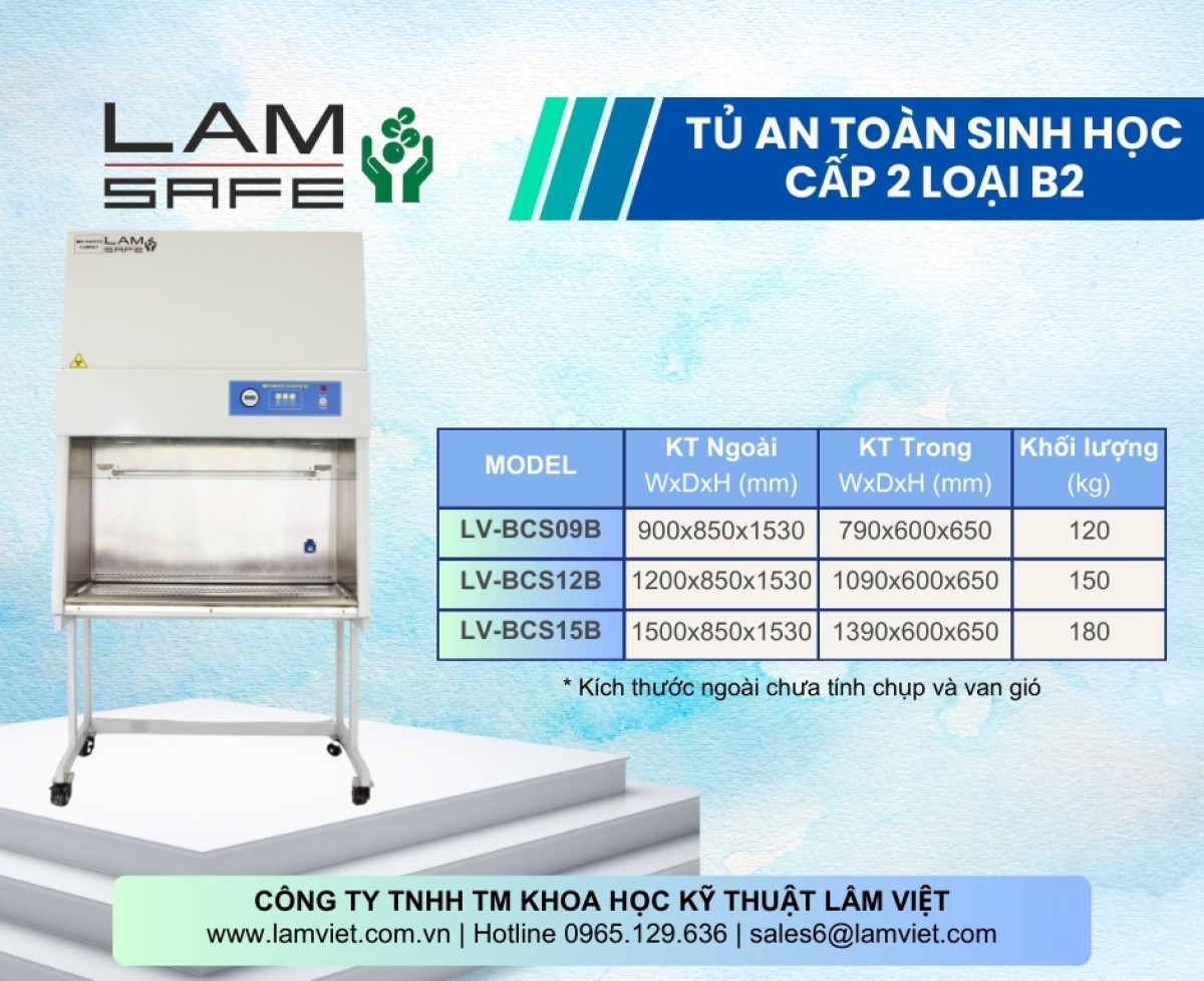 Tủ An Toàn Sinh Học Cấp 2 B2 -LAMSAFE