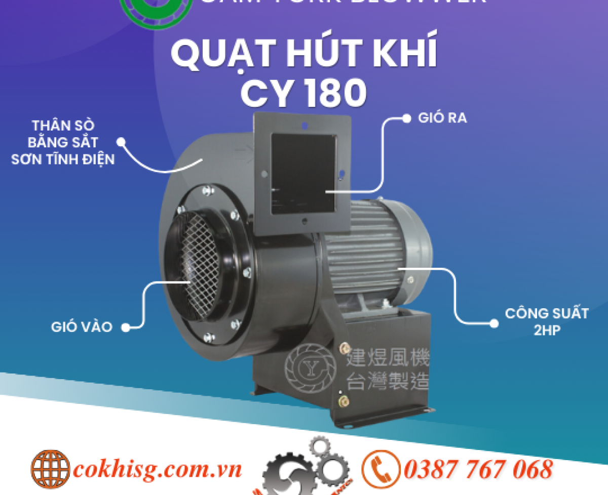 Quạt hút thổi khí CY-180 của hãng Camyork Đài Loan