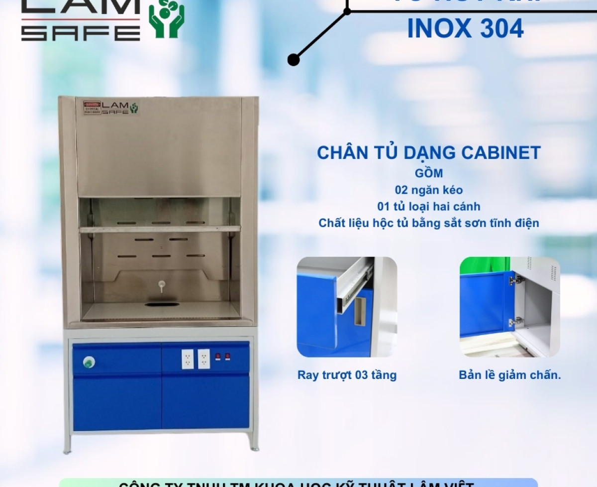 Tủ hút khí inox 304