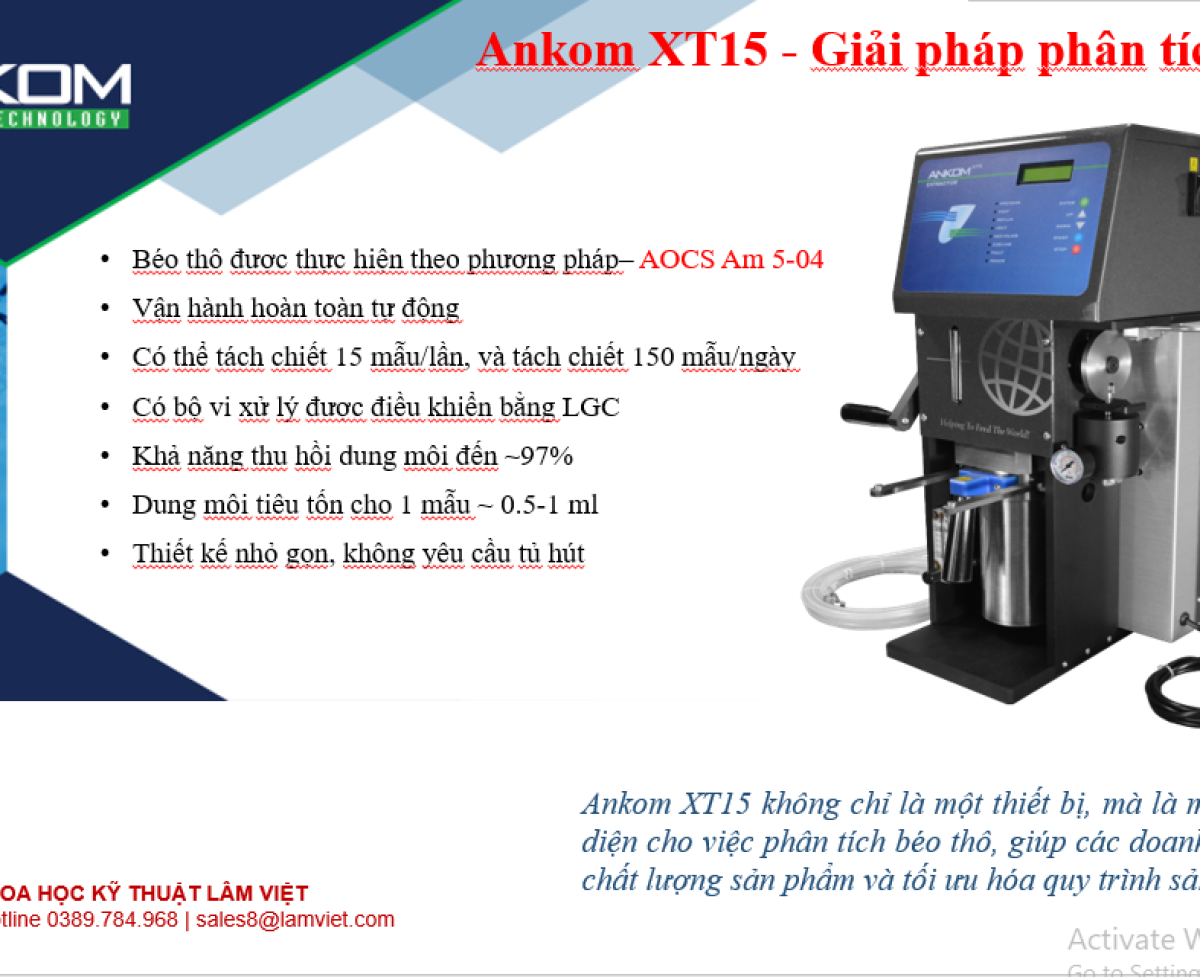 Thiết bị chiết béo tự động ANKOM XT15I