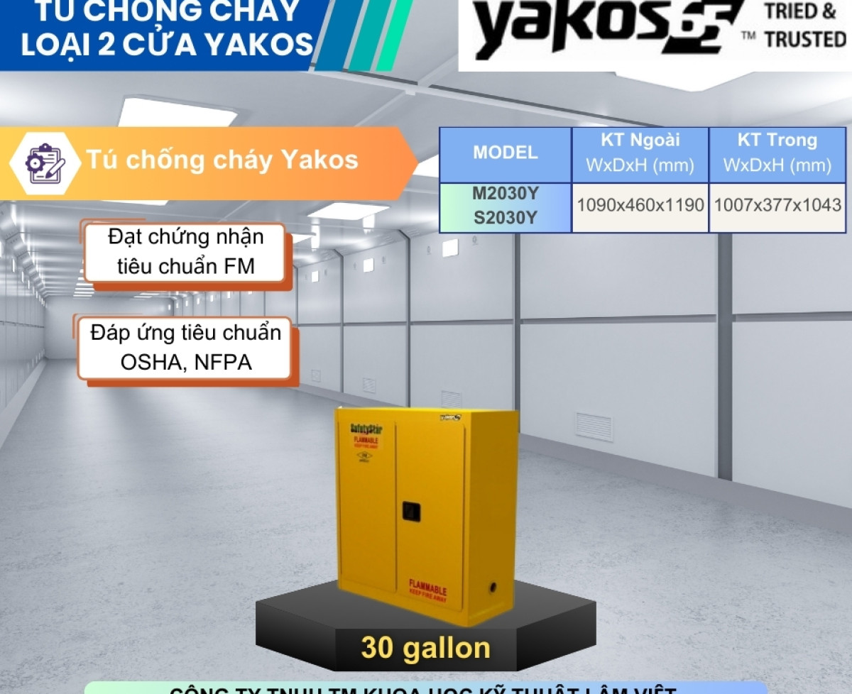 Tủ chống cháy Yakos - Lâm Việt SCI