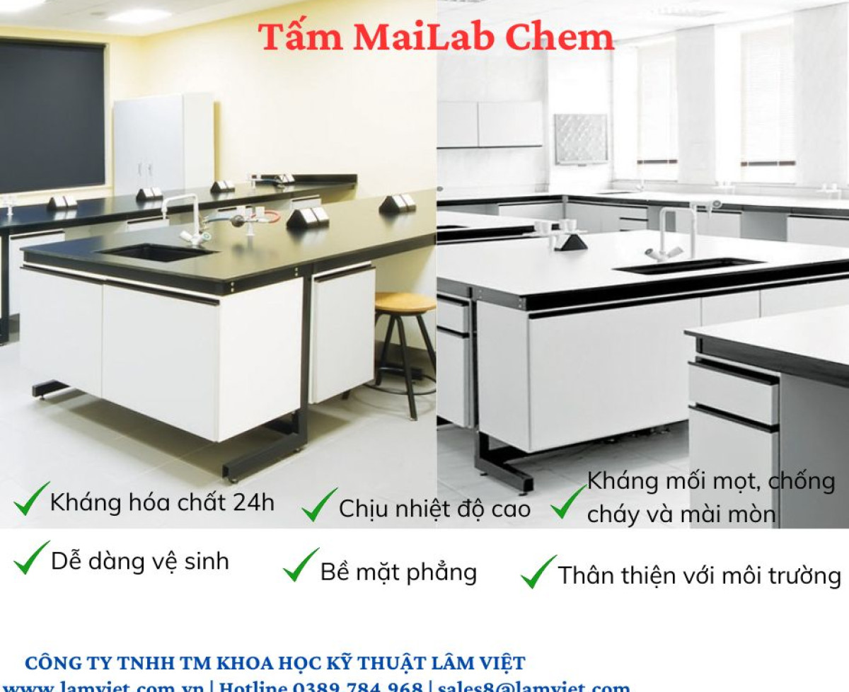 Tấm Mặt Bàn Thí Nghiệm MaiLab Chem