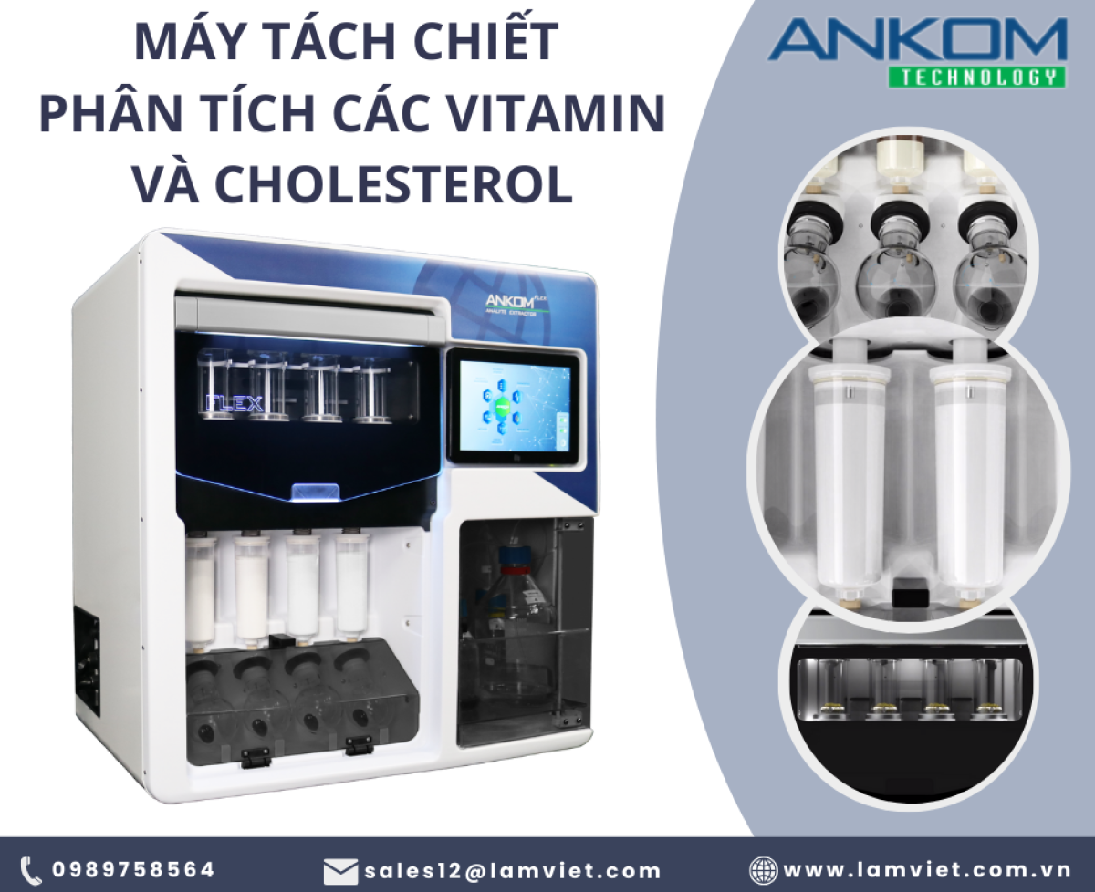 Máy tách chiết chất phân tích (các vitamin tan trong béo, cholesterol)-ANKOM FLEX ANALYTE EXTRACTOR