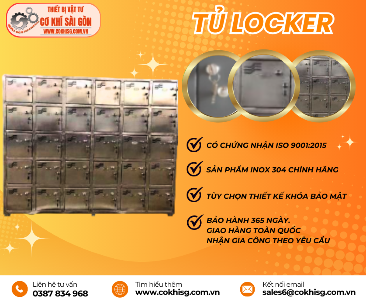 Tủ locker inox 304