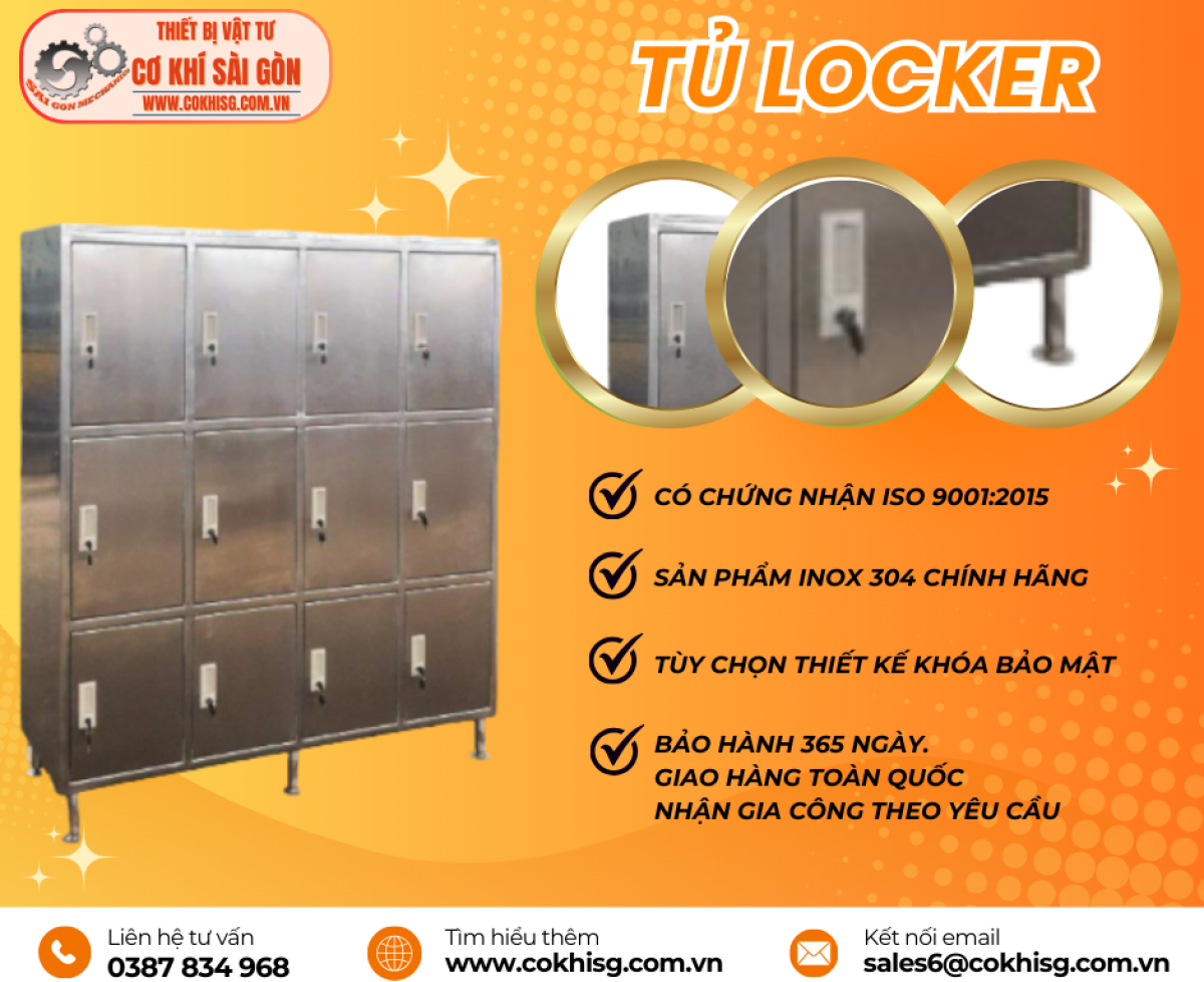 Tủ locker inox 304