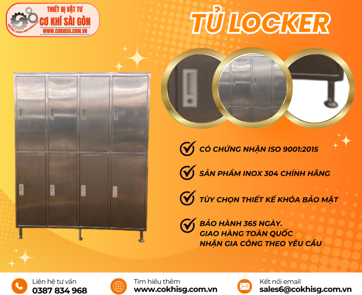 Tủ locker inox 304