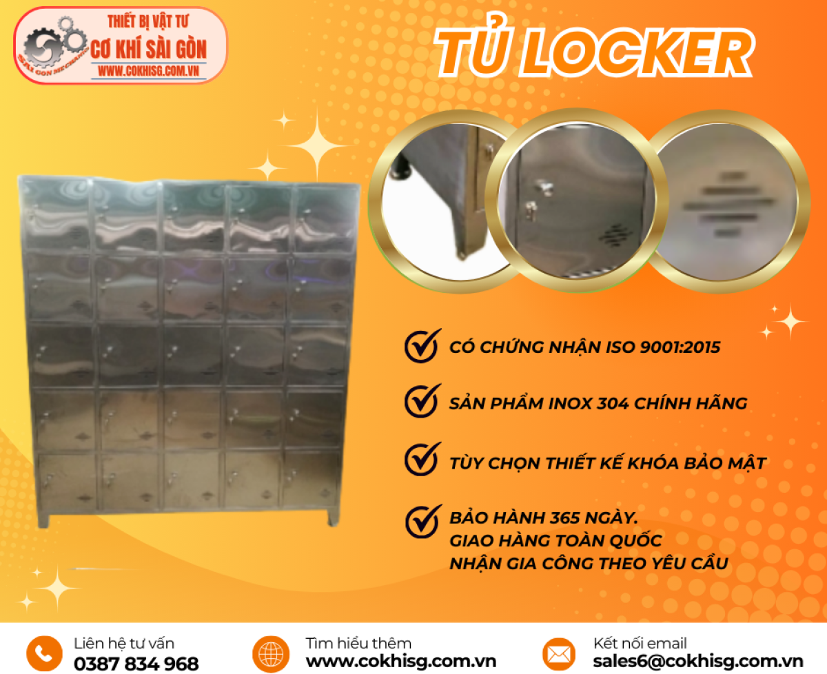 Tủ locker inox 304