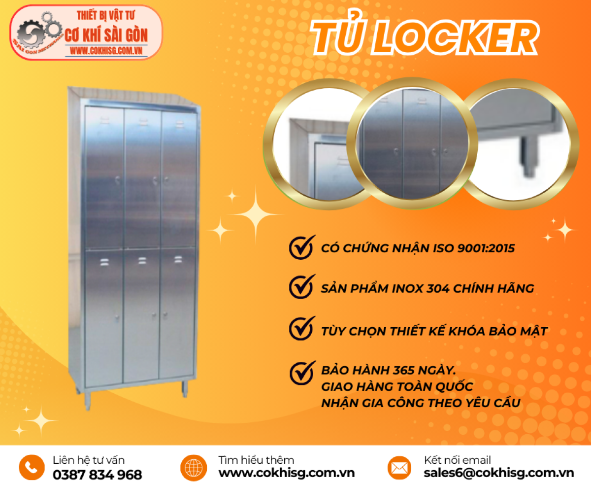 Tủ locker inox 304