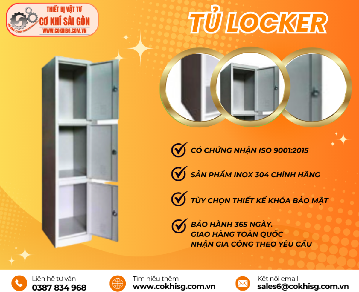 Tủ locker inox 304