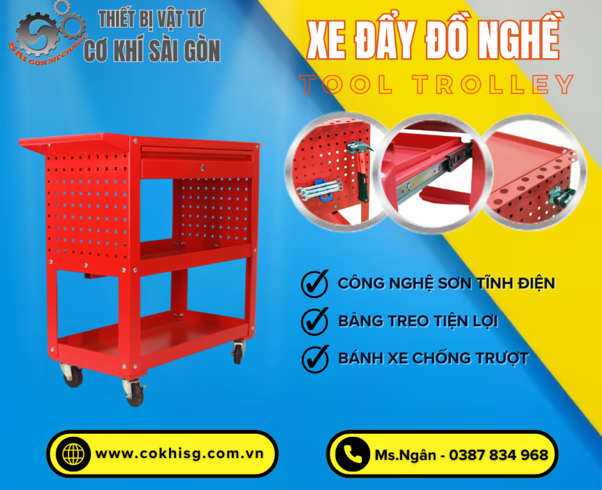 Xe Đẩy Đồ Nghề 5 Ngăn