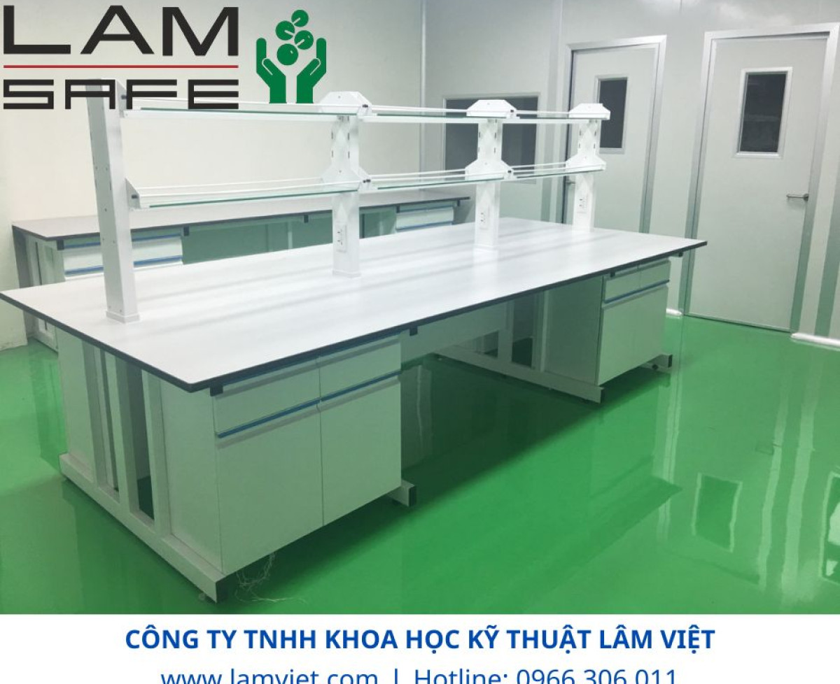 Giới Thiệu Bàn Thí Nghiệm Trung Tâm với Mặt Bàn Bằng Vật Liệu Phenolic