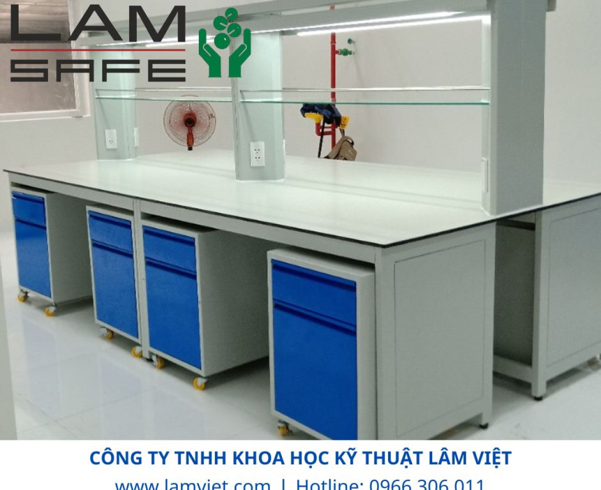 Giới Thiệu Bàn Thí Nghiệm Trung Tâm với Mặt Bàn Bằng Vật Liệu Phenolic