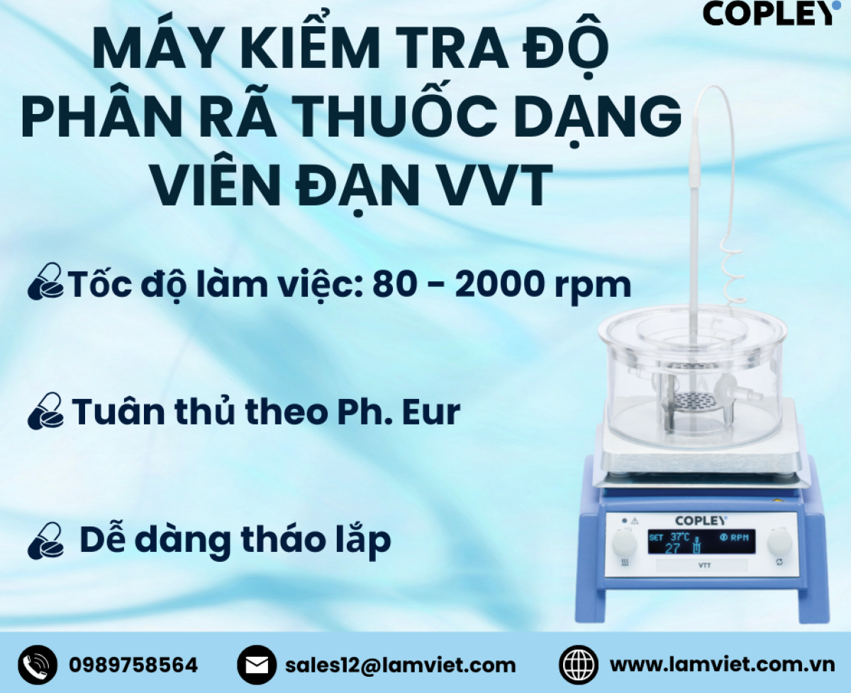 Máy kiểm tra độ phân rã thuốc dạng viên đạn VVT