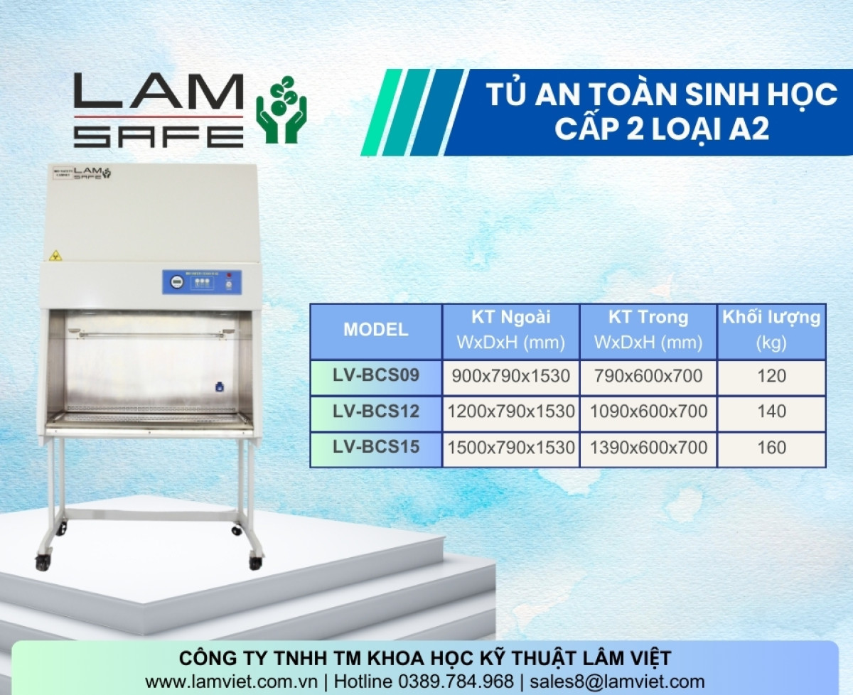 Tủ An Toàn Sinh Học Class II, B2 – LAMSAFE của Lâm Việt