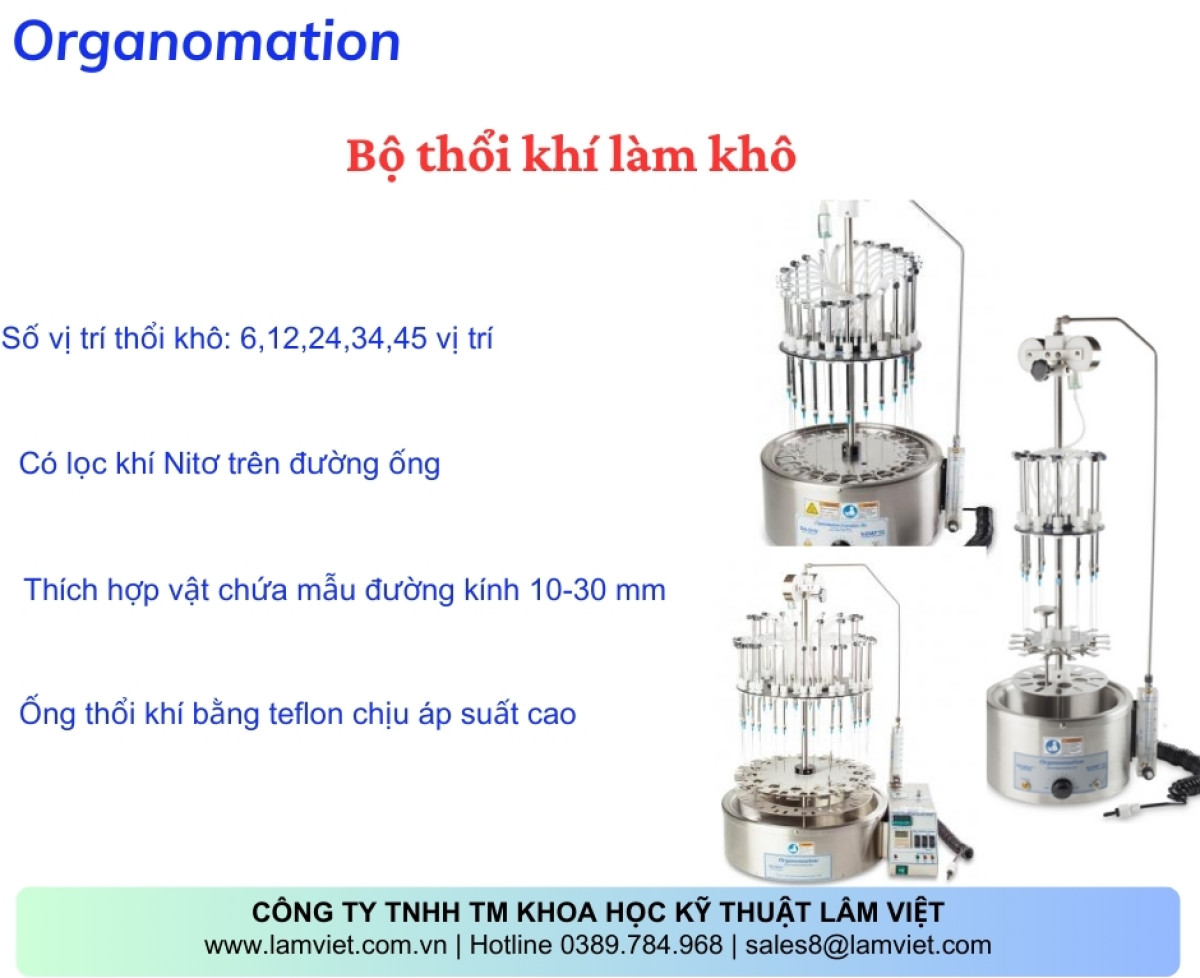 Bộ Thổi Khí Làm Khô NVAP từ ORGANOMATION - USA