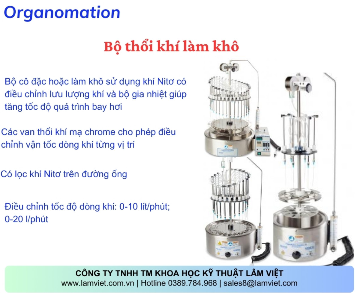 Bộ Thổi Khí Làm Khô NVAP từ ORGANOMATION - USA