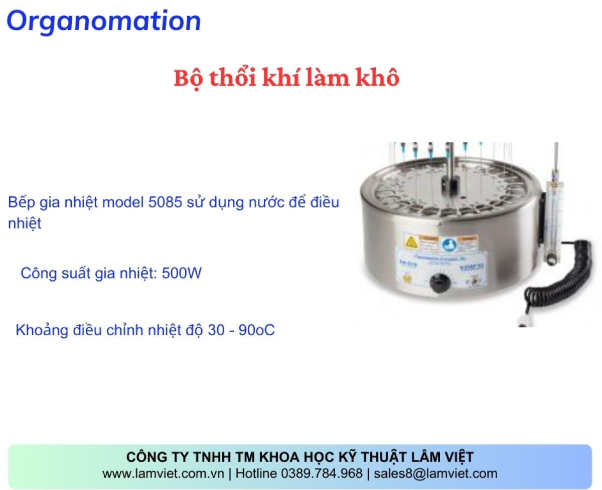 Bộ Thổi Khí Làm Khô NVAP từ ORGANOMATION - USA