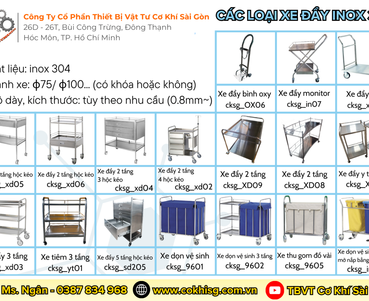 Nội Thất Y Tế Inox 304