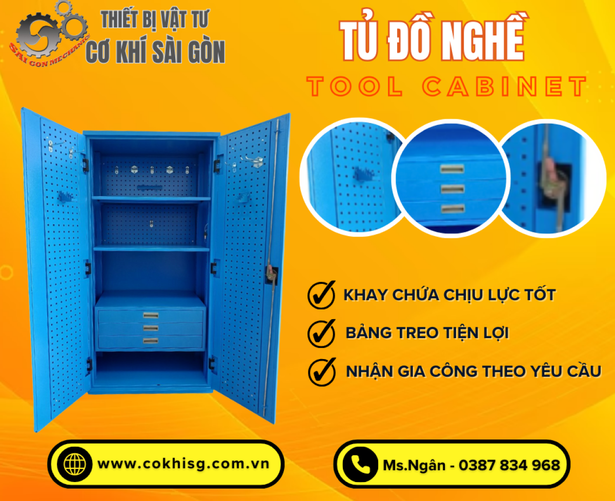 Tủ Đựng Vật Tư Cơ Khí Sài Gòn