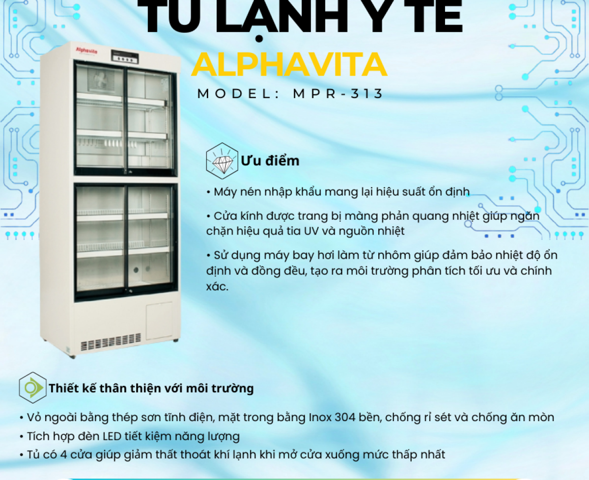 Tủ lạnh y tế MPR-313