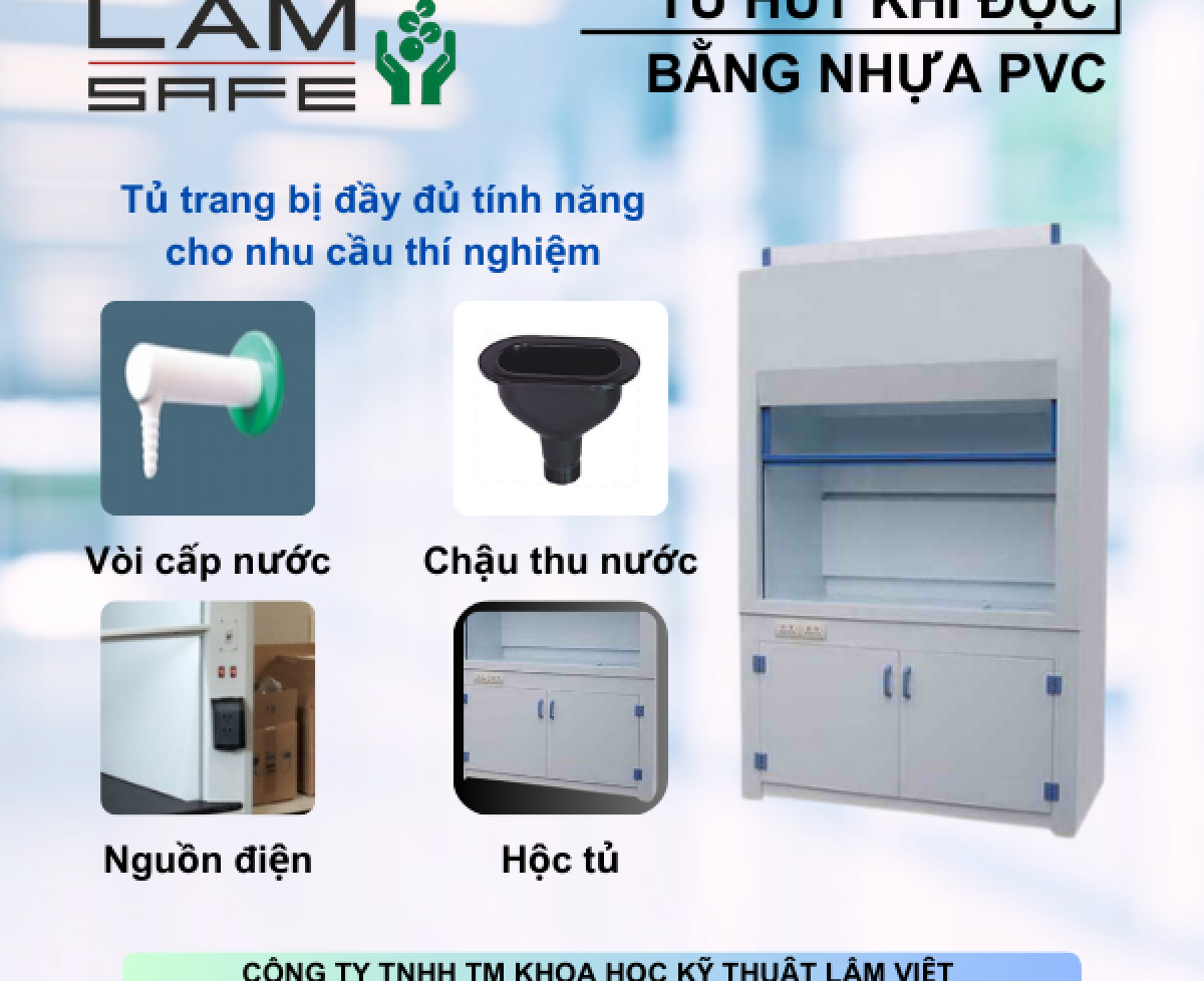 Tủ hút khí độc bằng nhựa PVC