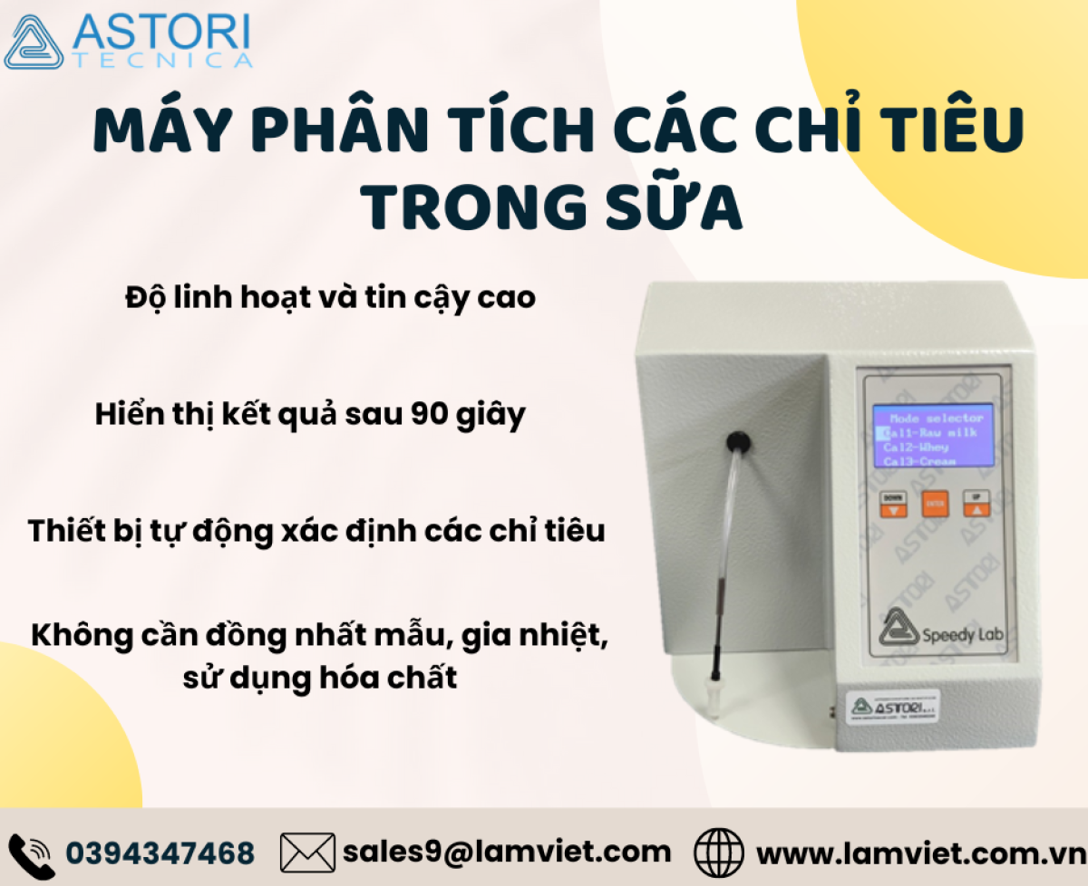 Máy phân tích các chỉ tiêu trong sữa