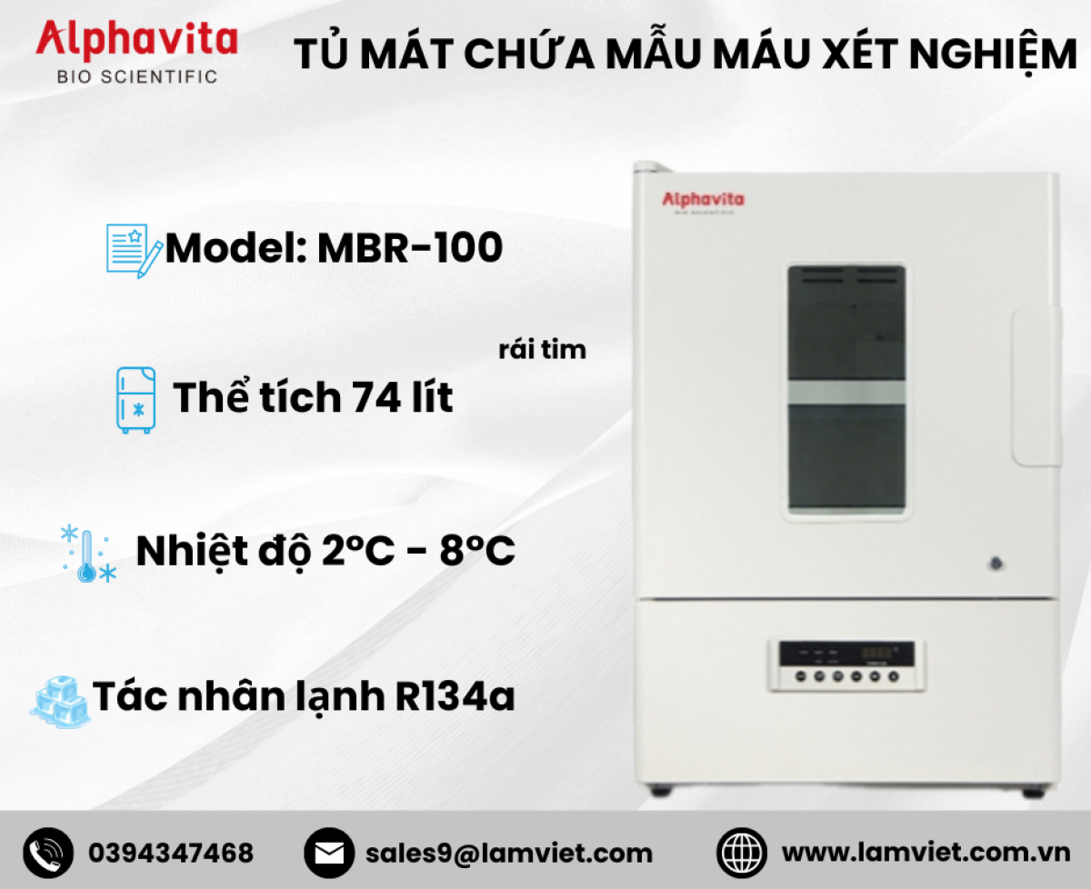 Tủ mát chứa mẫu máu xét nghiệm