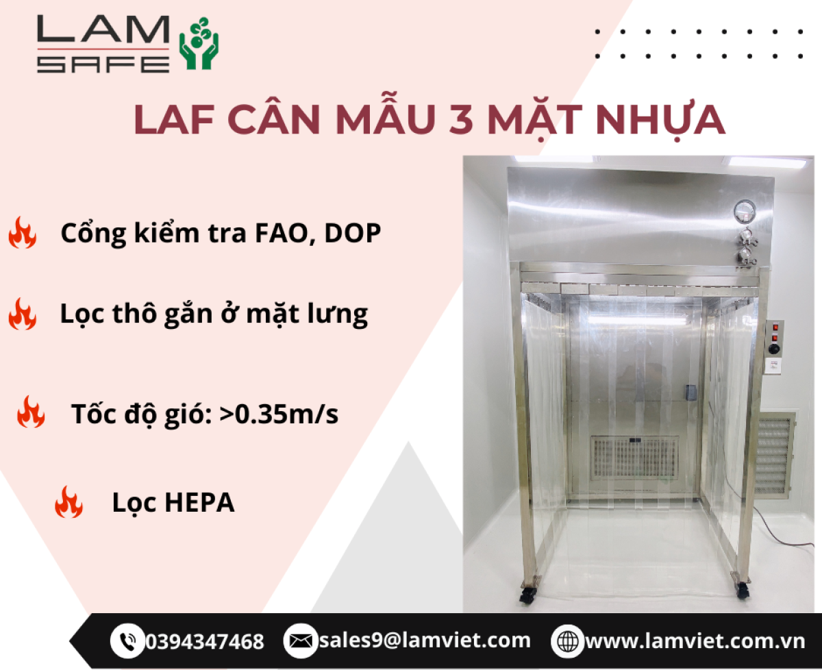 LAF cân mẫu trong phòng sạch