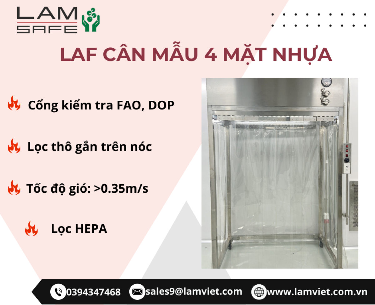 LAF cân mẫu trong phòng sạch