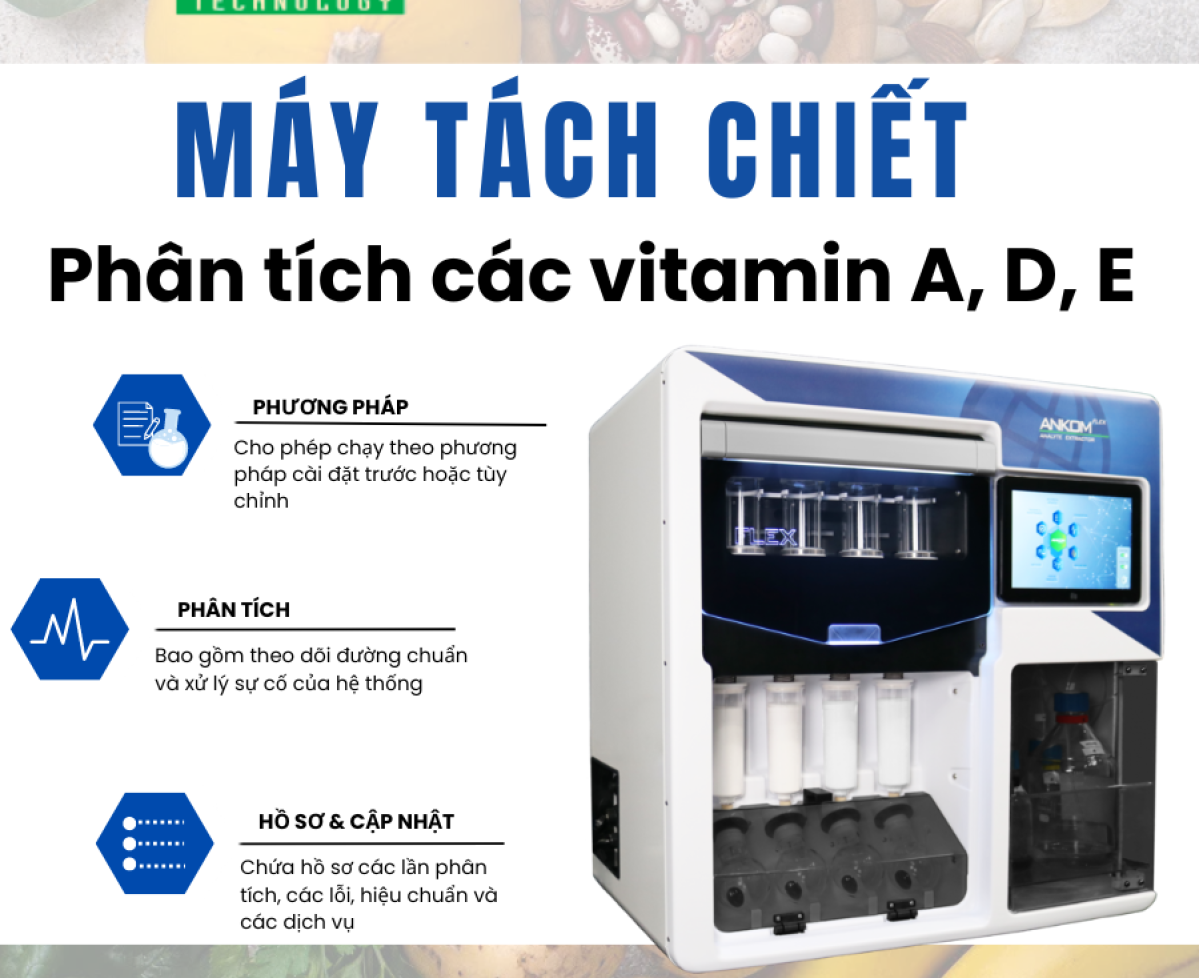 Máy tách chiết Vitamin A, D, E và ứng dụng