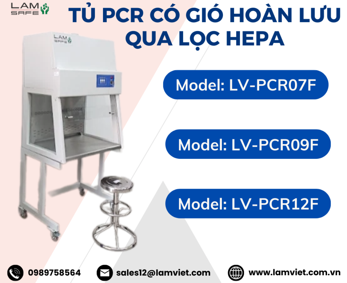 Tủ PCR hoàn lưu gió qua lọc HEPA