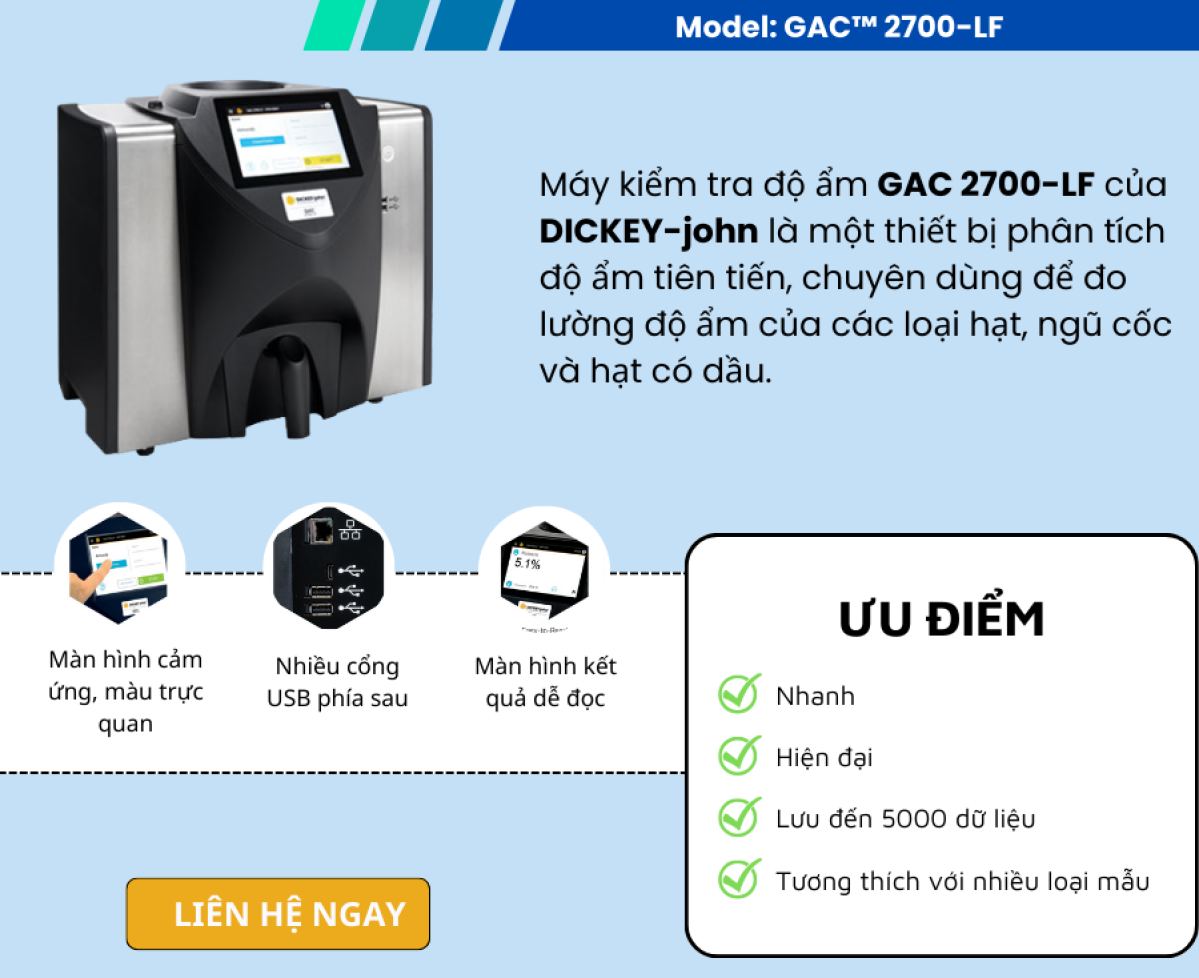 Thiết bị phân tích độ ẩm ngũ cốc GAC 2700-LF