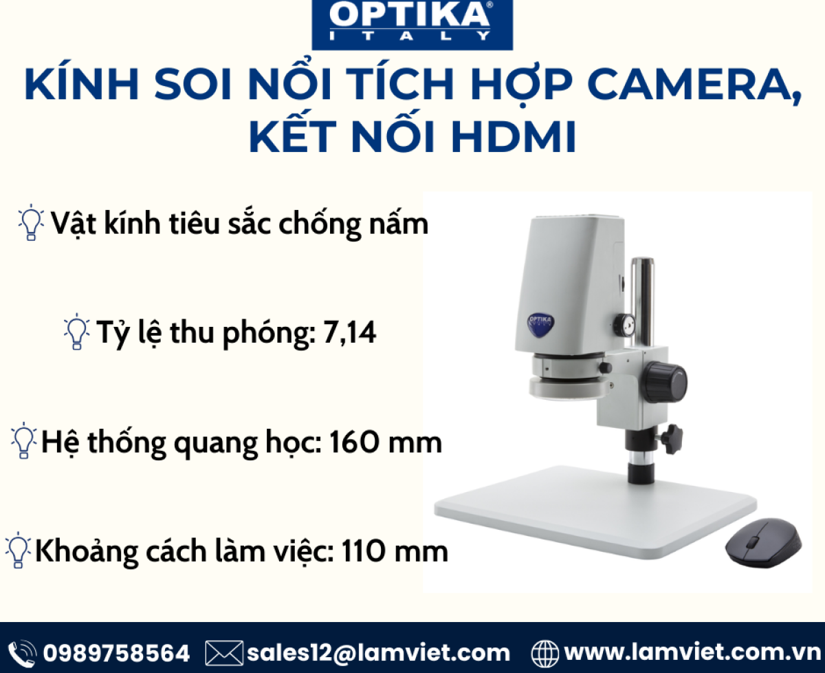 Kính soi nổi tích hợp camera kết nối HDMI