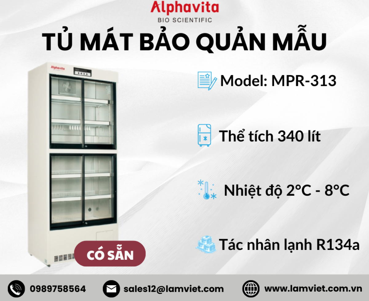 Tủ mát bảo quản mẫu Alphavita