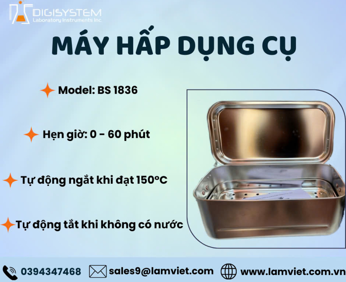 Máy hấp dụng cụ Digisystem BS 1836