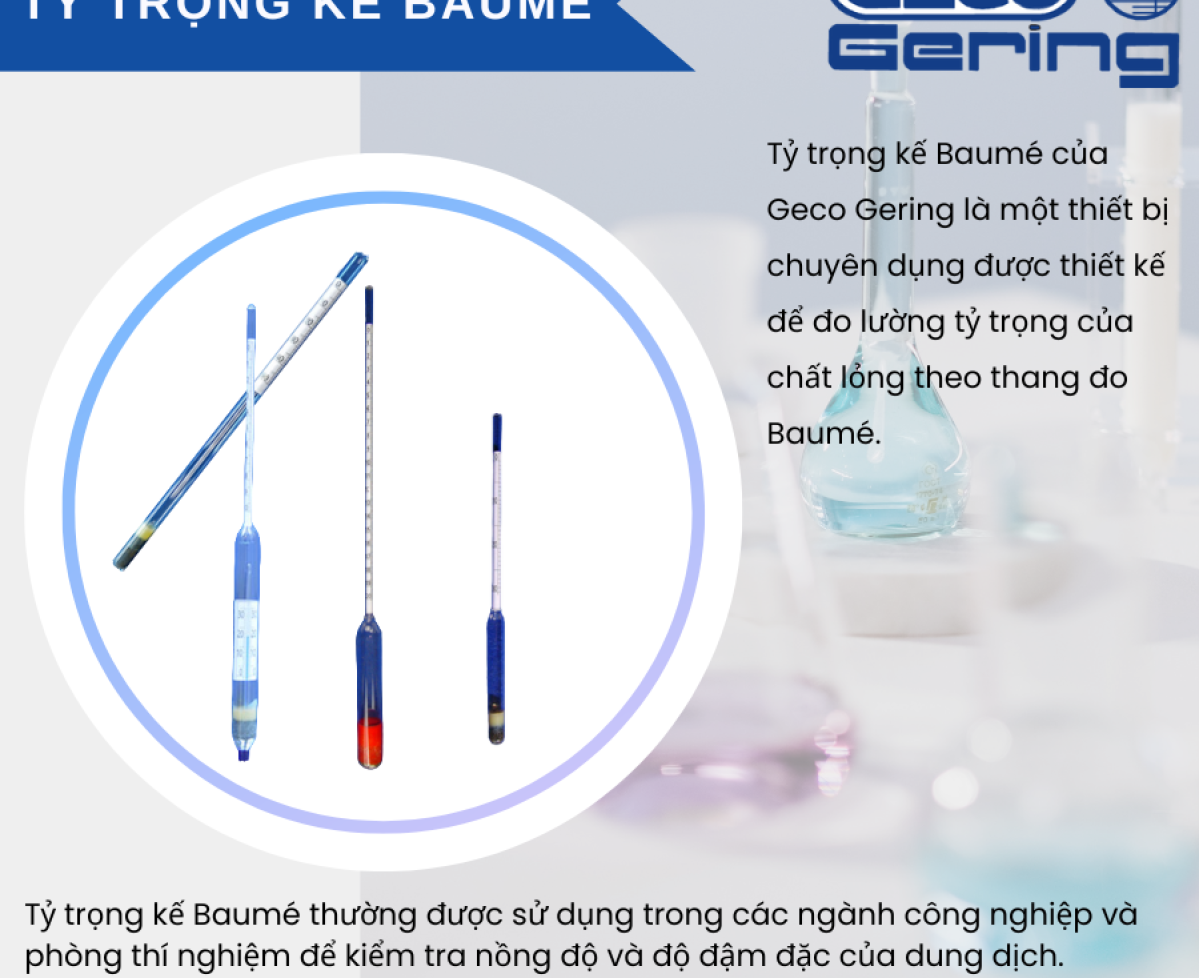 Tỷ trọng kế Baumé của Geco Gering