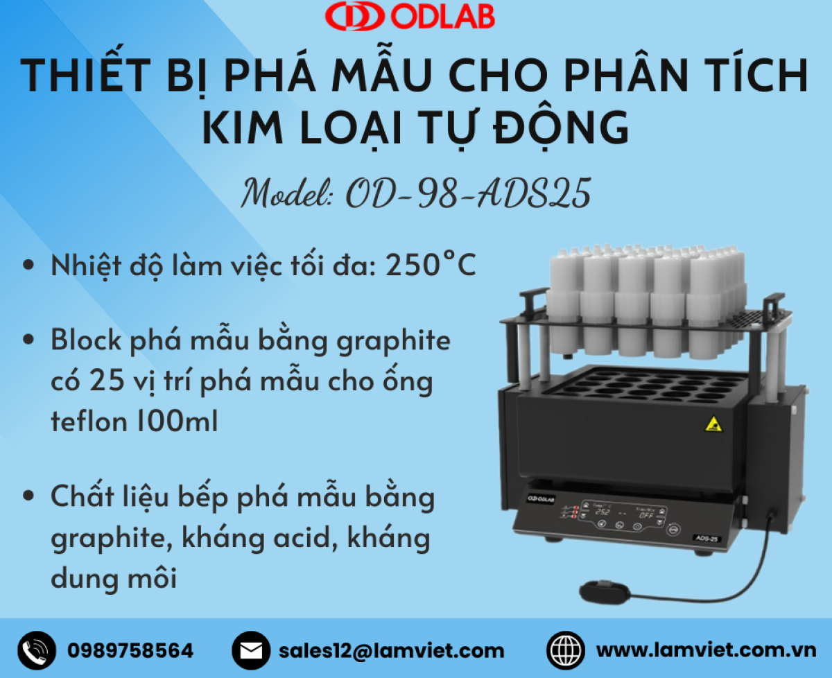 Thiết bị phá mẫu cho phân tích kim loại tự động - Series ECO-PRE ADS