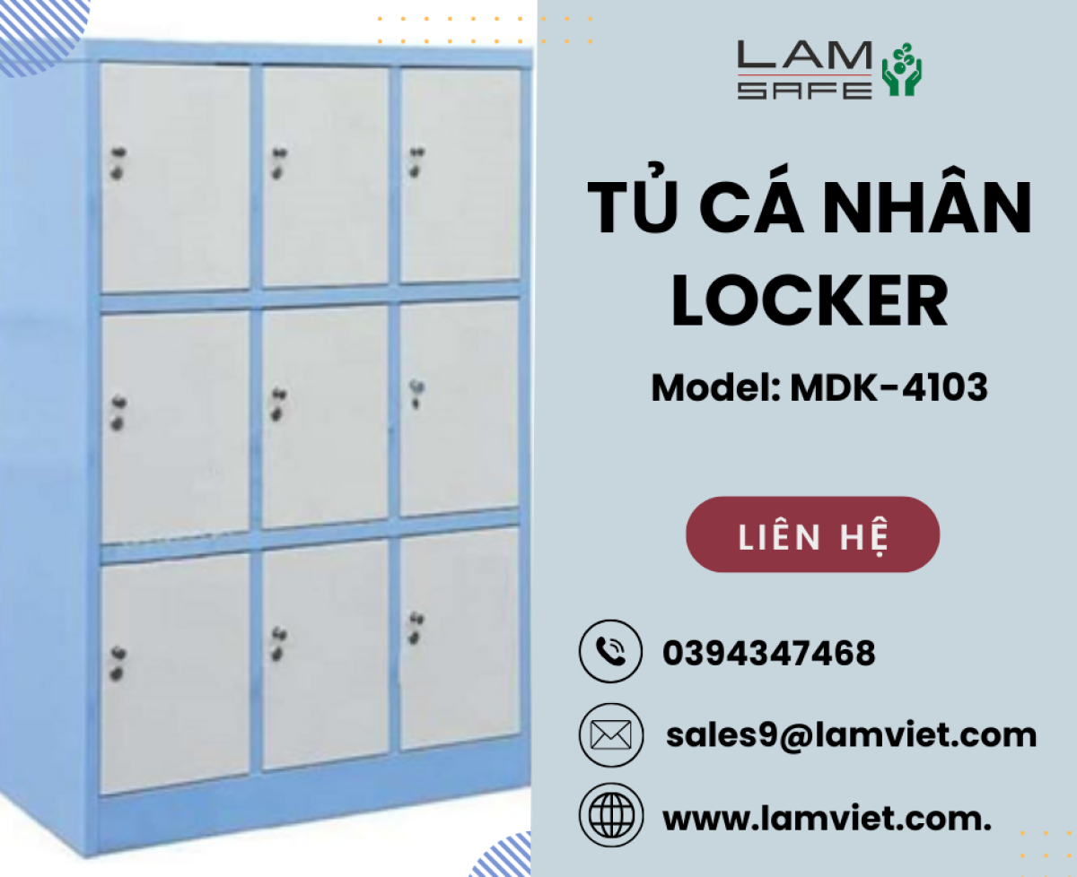 Tủ locker cho nhân viên tích hợp khóa thông minh