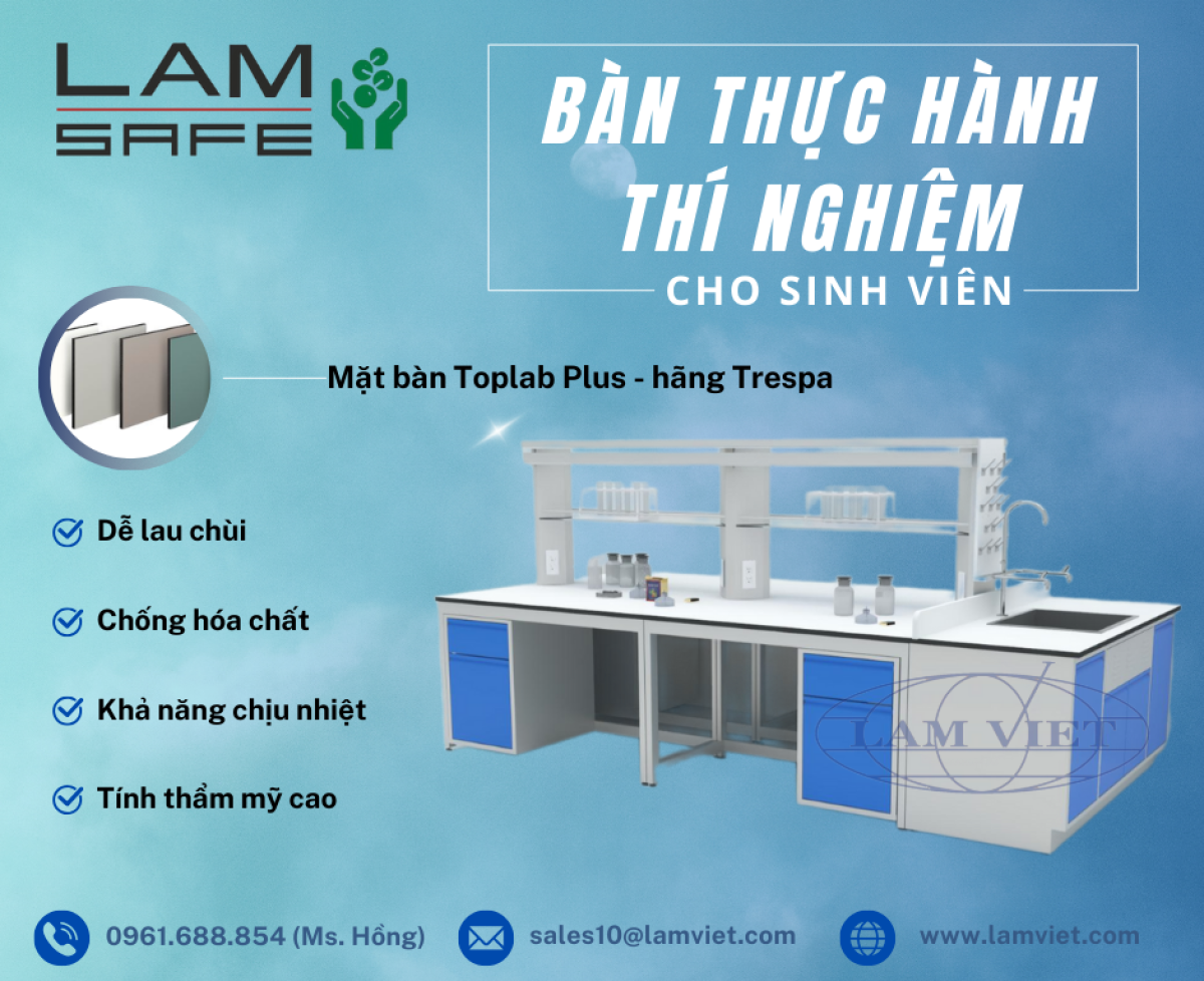 Bàn thực hành thí nghiệm cho sinh viên