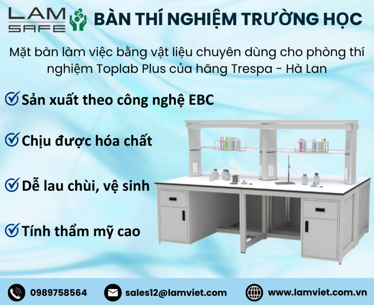 Bàn thí nghiệm cho trường học Lamsafe