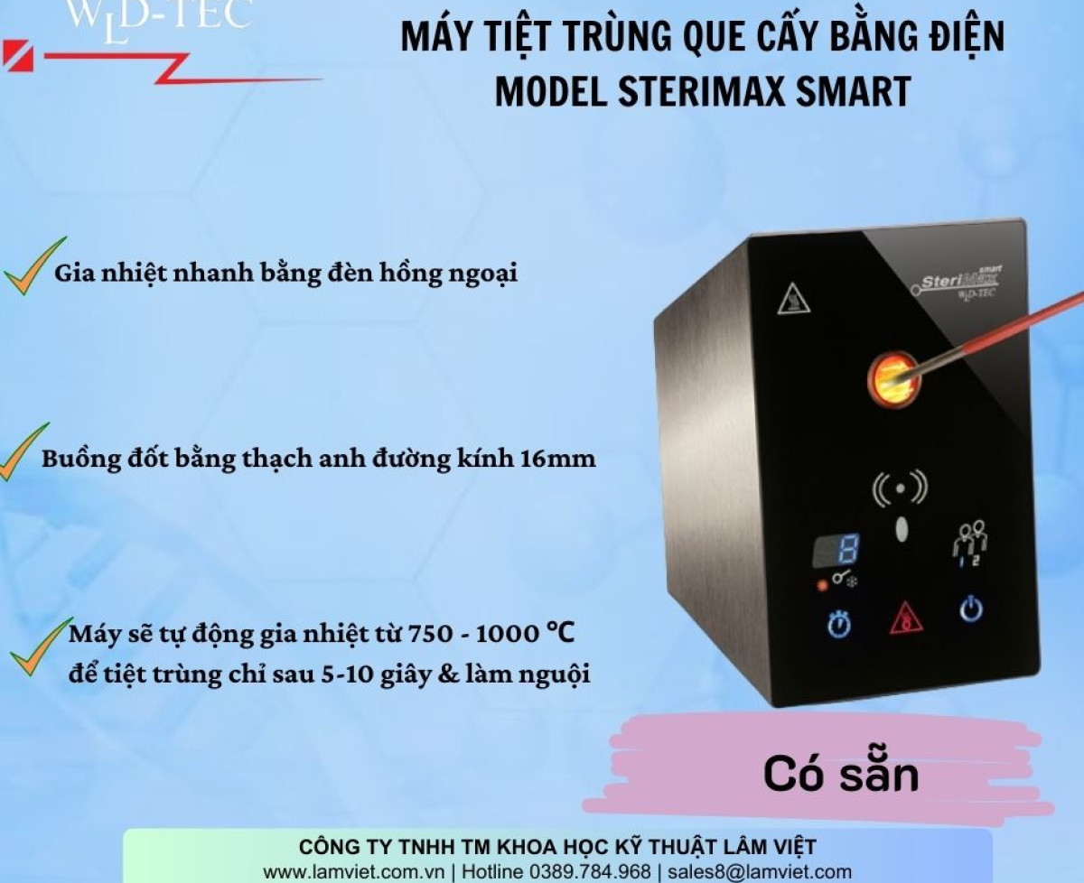 HÀNG CÓ SẴN- Máy tiệt trùng que cấy hãng Wld Tec - Đức