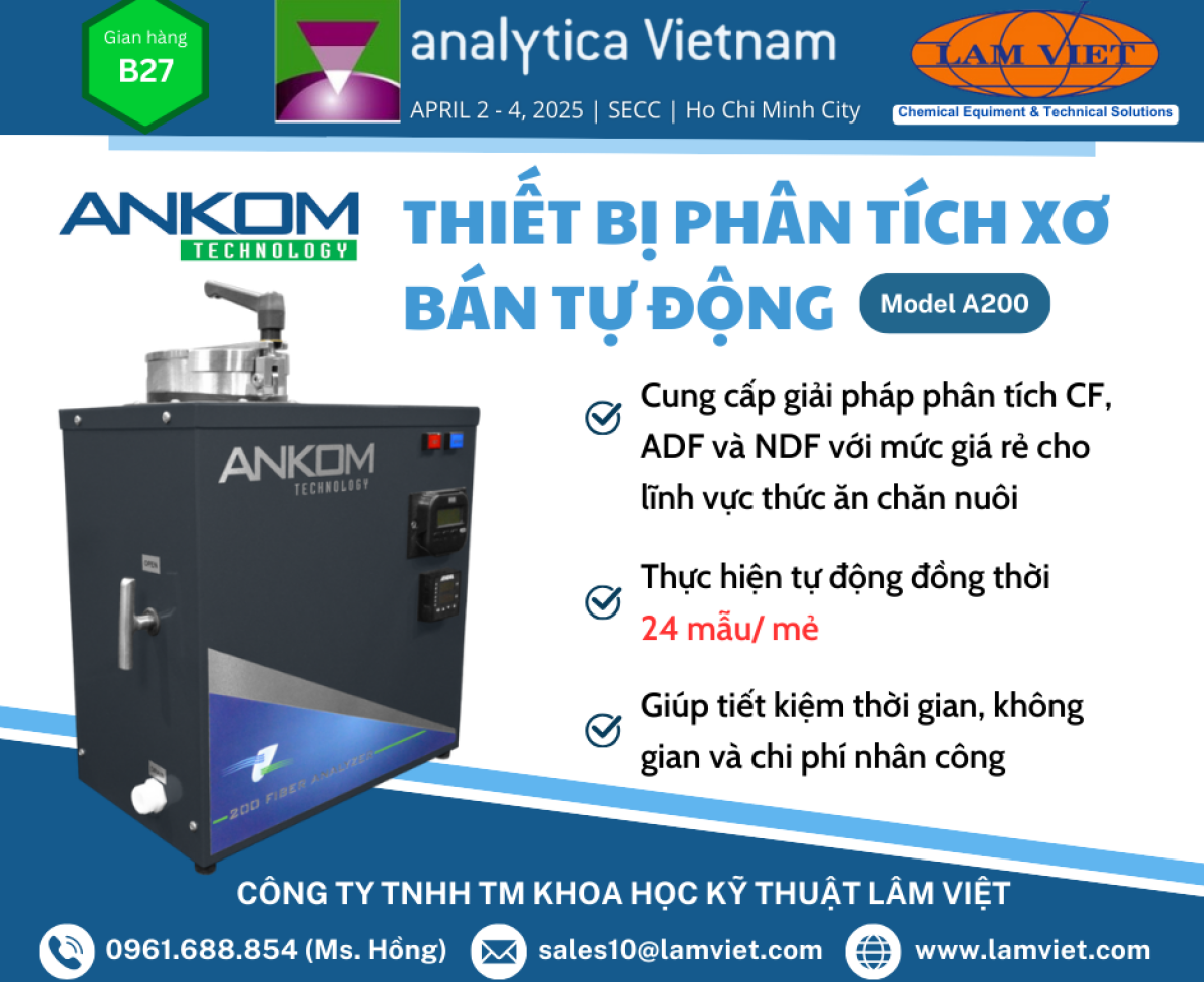 Máy phân tích xơ bán tự động ANKOM A200