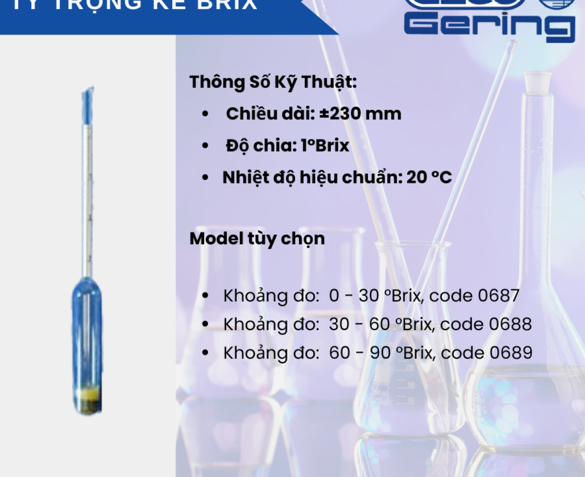 Tỉ trọng kế đo đường Brix