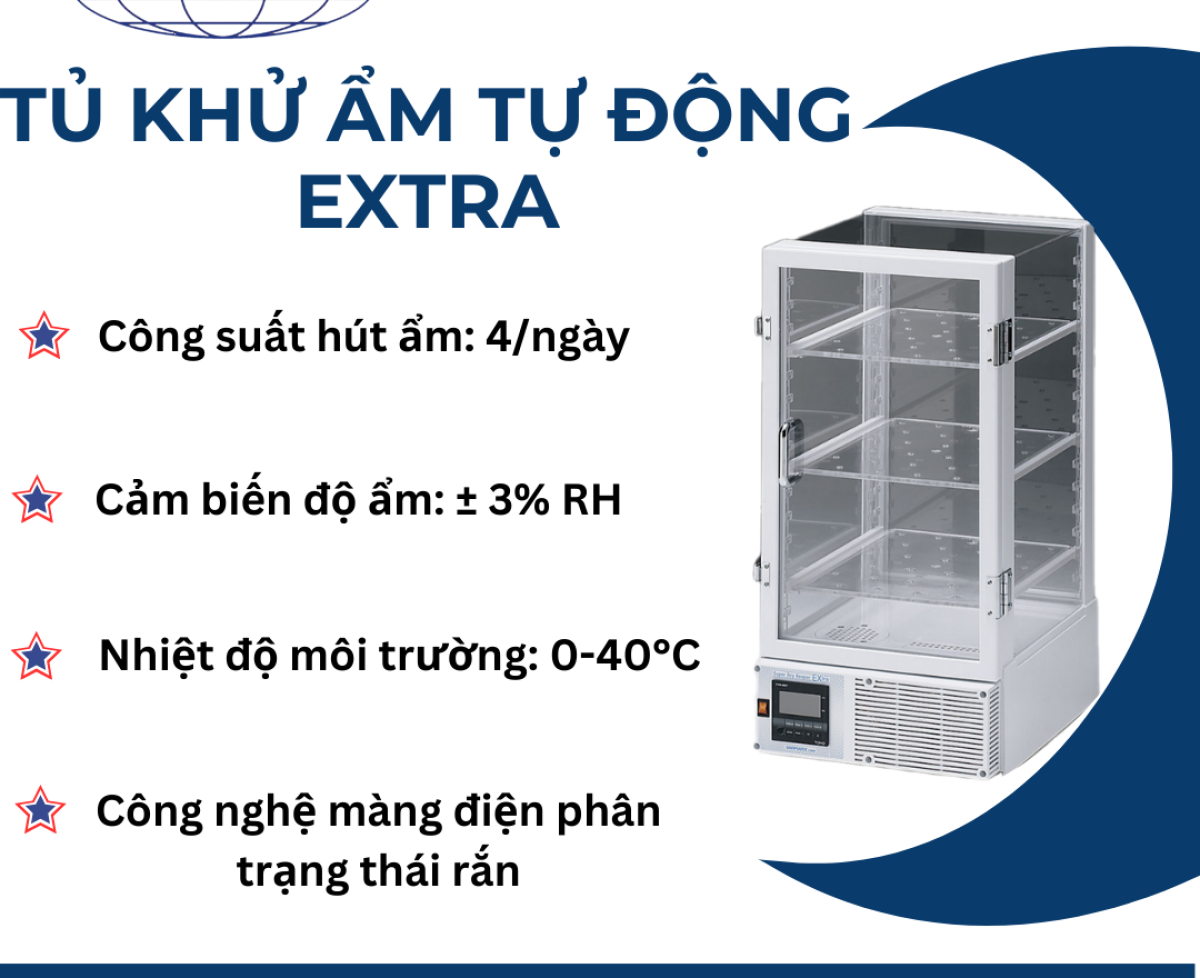 Tủ khử ẩm tự động Extra Sanplatec