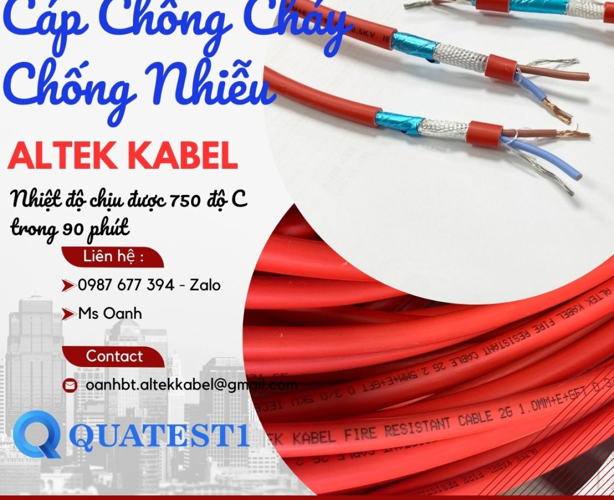 Cáp chống cháy chống nhiễu 2x1.0 IEC60331