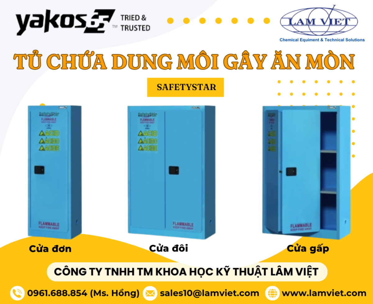 Tủ chứa dung môi gây ăn mòn