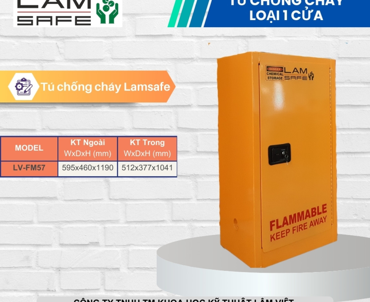 Tủ chống cháy loại 1 cửa Lamsafe