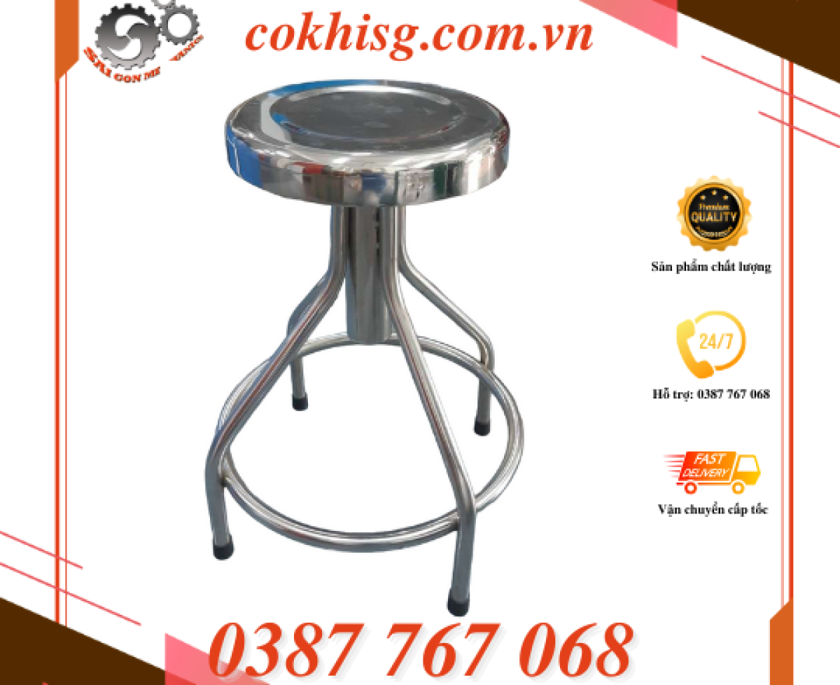 Ghế phòng thí nghiệm inox 304 Hãng sản xuất: CKSG – Việt Nam Model: cksg_9115