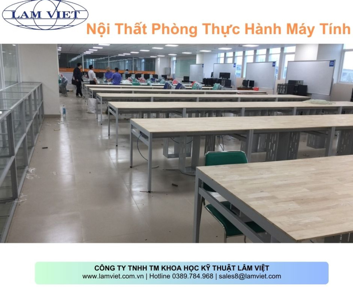 Nội thất phòng thực hành máy tính